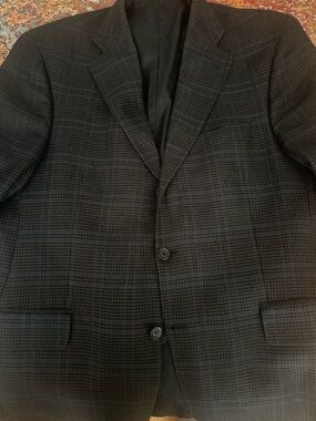 Men's Gray Windowpane Sport Coat Blazer